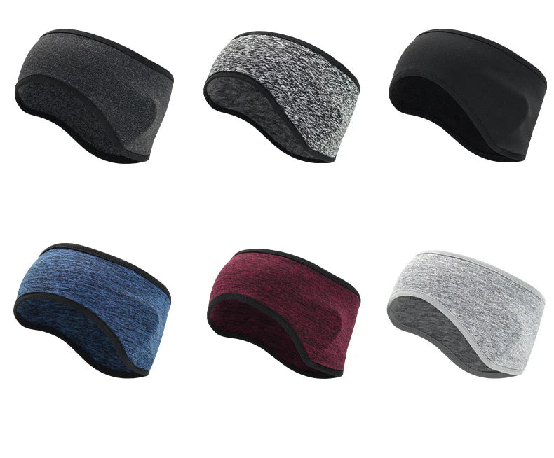 Winter Headbands for Hair Woman Men Outdoor Fleece Ear Protection Hair Bands Sports Cycling Warm Forehead Cover Hair Accessories