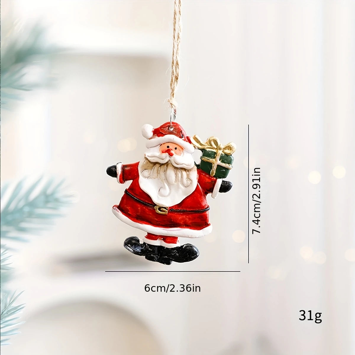 Resin Christmas DecorationsSanta Claus Snowman Ornaments Add Festive Atmosphere