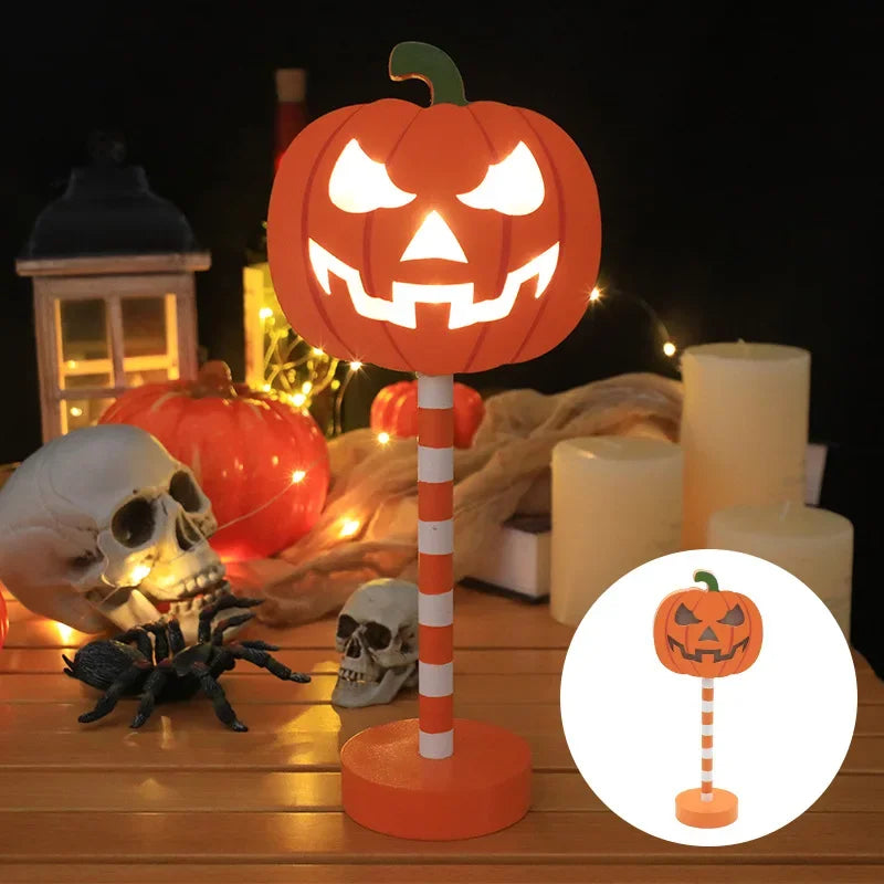 Halloween LED Night Light Pumpkin Ghost Ambiance Lights Battery Powered Waterproof Outdoor Garden Bedroom Festival Party Decor