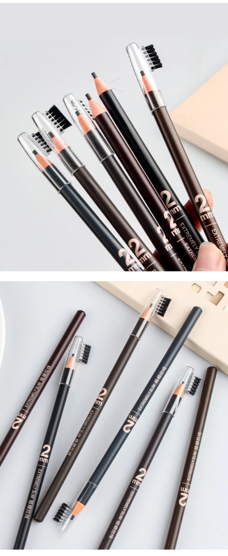 1PC Eyebrow Pencil Tattoo Waterproof Eye Brow Pencil Tint Makeup Cosmetics 6 Colors Microblading Long Lasting Eyebrow Pen