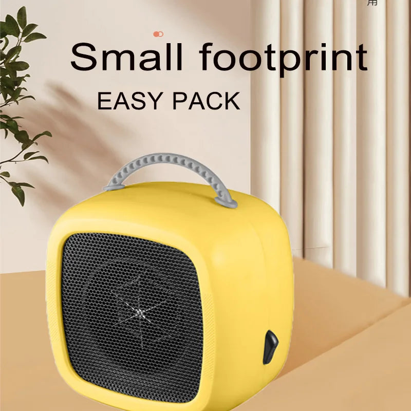 Mini Desktop Fan Heater Button Switch With Handle Household Small Heater Winter Heating Warmer Power Office Dedicated Heater