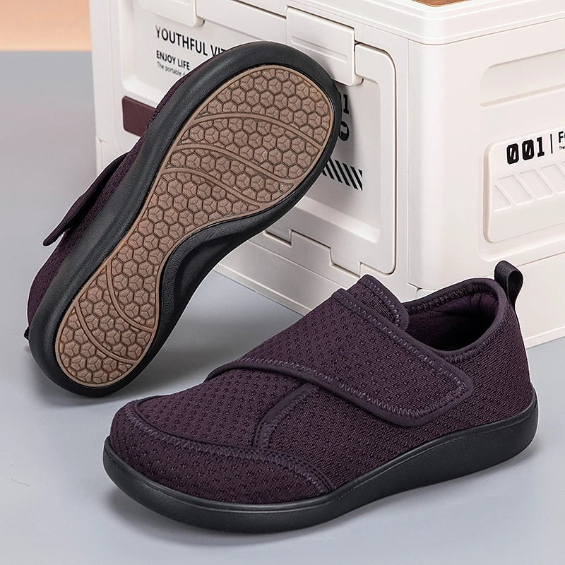 Open Shoes for Elderly Adjustable Diabetic Shoes Swollen Foot Fat Wide Hallux Valgus Bunion Orthopedics Thumb Eversion Men Women