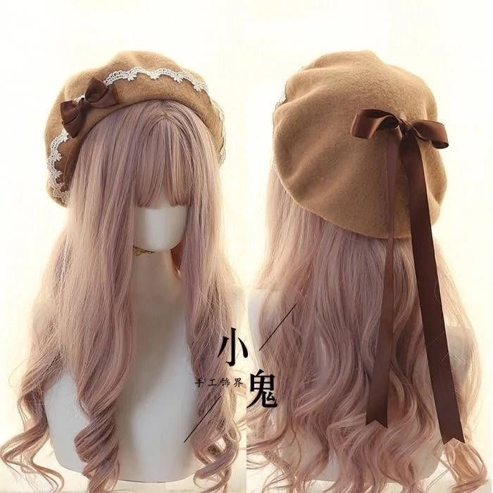 winter woman cap hats women winter accessories y2k women's fashion hat 2024 berets women Designer hat lolita cosplay cute things