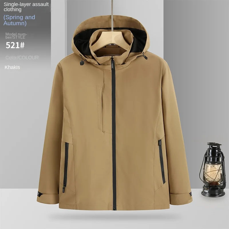 Man Jackets Mens Coats Man Trench Coat Autumn 2025 New Windproof Waterproof Hooded Outdoor Coat For Men And Women Couple