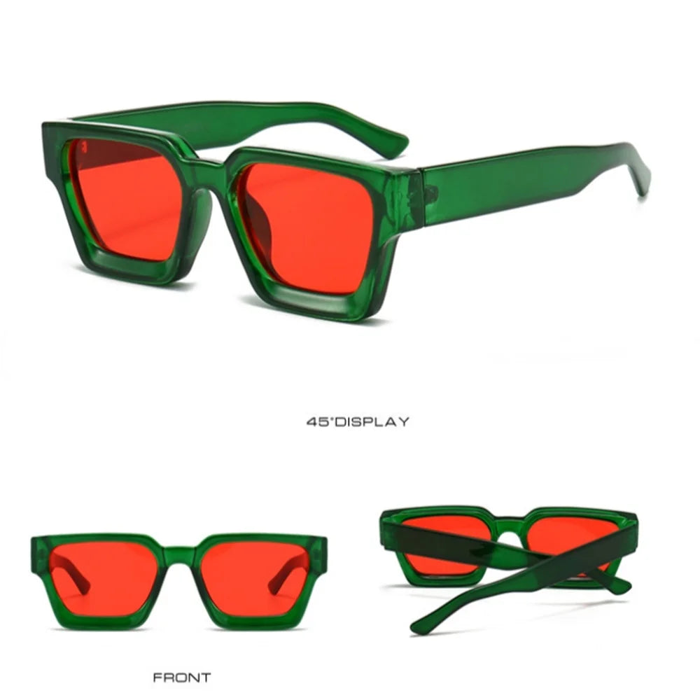 KLASSNUM Men Square Frame Sunglasses 2025 Luxury Brand Designer Sun Glasses Retro Trendy Shades UV400 Unisex Women Glasses New