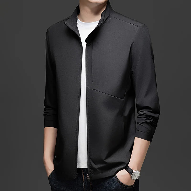 New Men's Casual Jacket Casual and Fashionable Windbreaker Waterproof and Versatile Outdoor Jacket