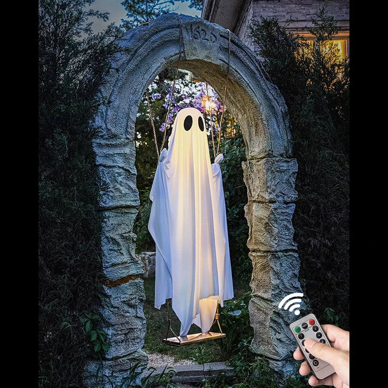 Halloween Ghost Decoration Outdoor Large Hanging Swing Ghost Home Decoration Ghost House Bar Hanging Horror Prop Party Courtyard