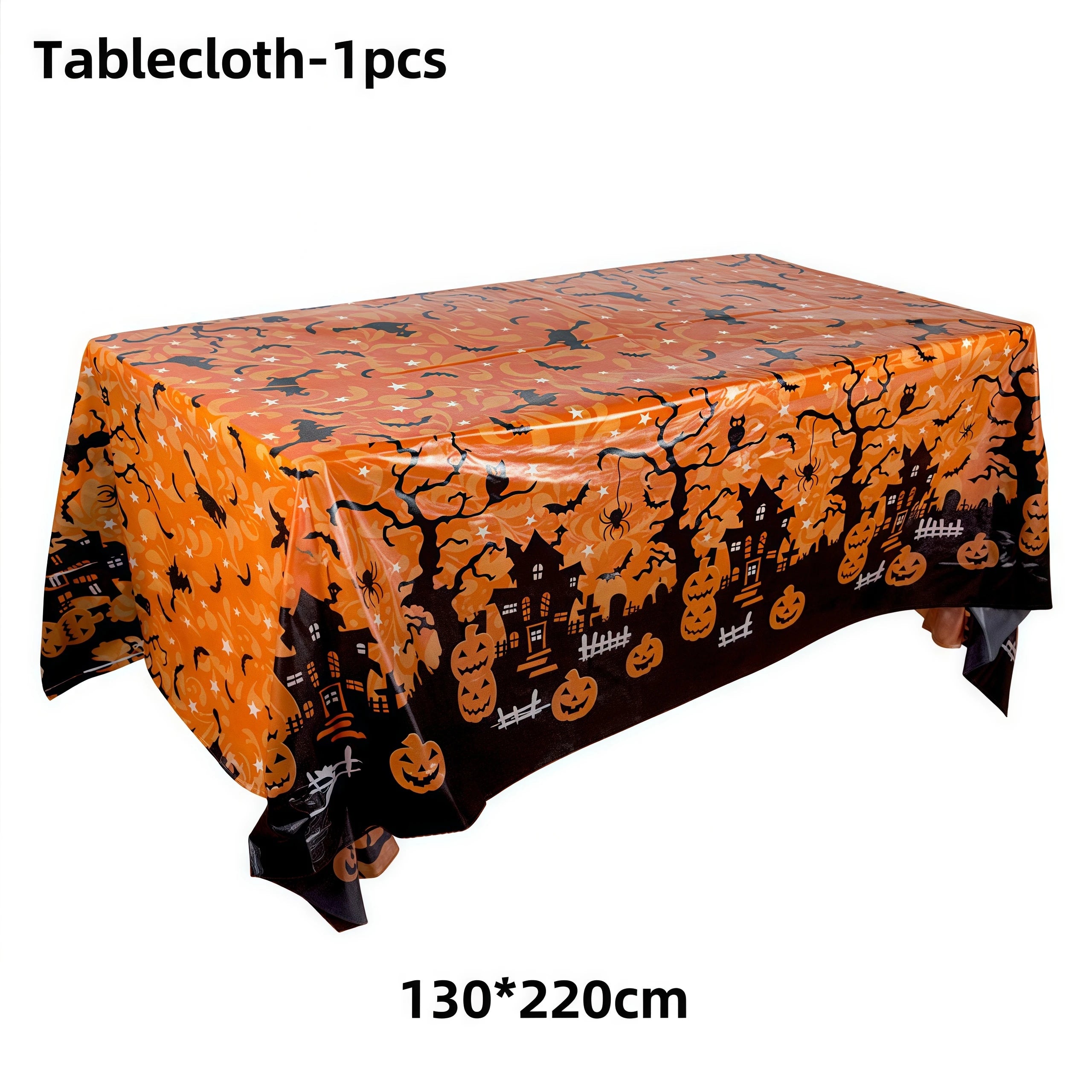 Halloween Decoration Tablecloth Pumpkin Bat Spider Web Table Cover Festival Party Home Table Decoration Supplies
