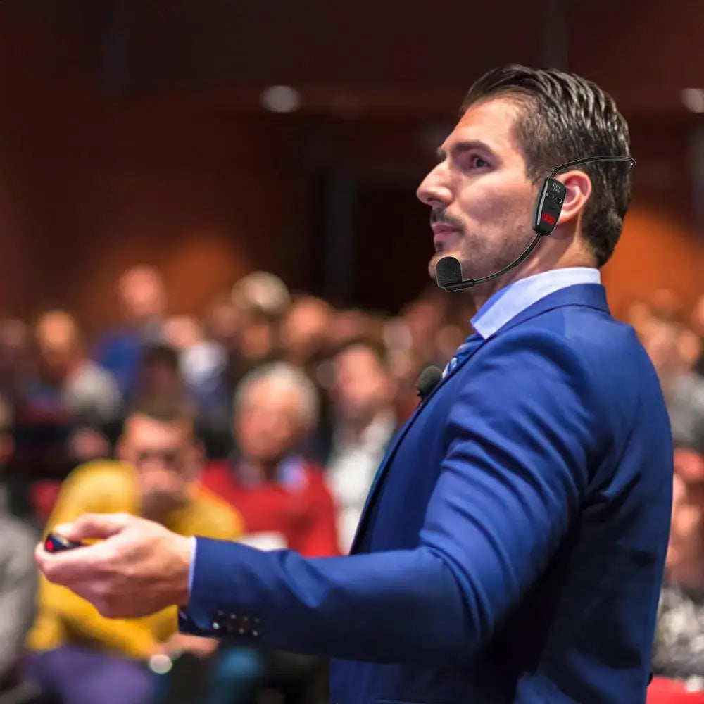 Head-wear UHF Wireless Microphone Headset Rechargeable Head-wear Wireless Microphone For Voice Amplifying In Conference Teaching