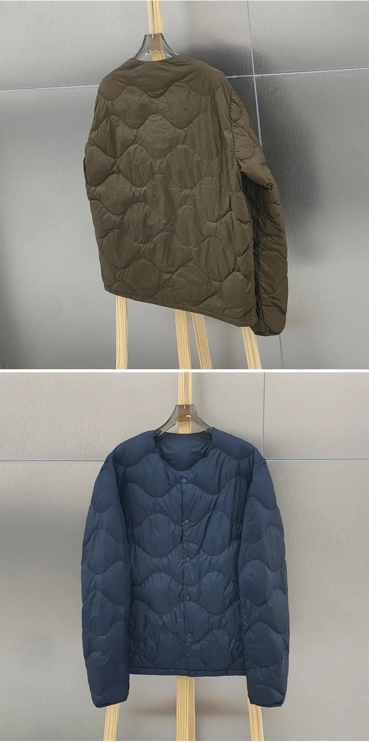 New Coats and Jackets Men's Lightweight Down Vest V-Neck Jacket Very Warm Winter Man Jacket Warm White Duck Down Man Windbreaker