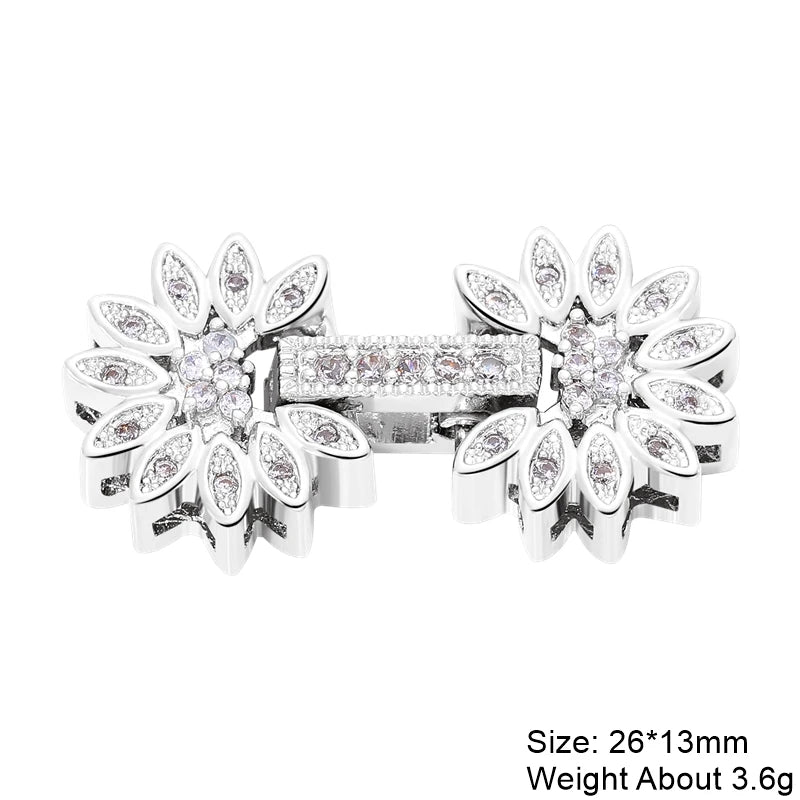 Juya 18K Gold Silver Plated Wedding Decorations Connect Fastener Closure Clasps Accessories For DIY Beads Pearls Jewelry Making