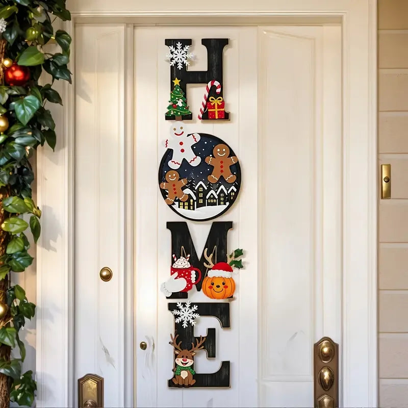 1 Christmas set - Wall decorations with a Christmas atmosphere - suitable for home decorations during the holiday season