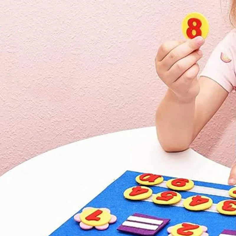 Kid Montessori Educational Toys Felt Finger Numbers Math Toy Children Counting Early Learning for Toddlers Intelligence Develop