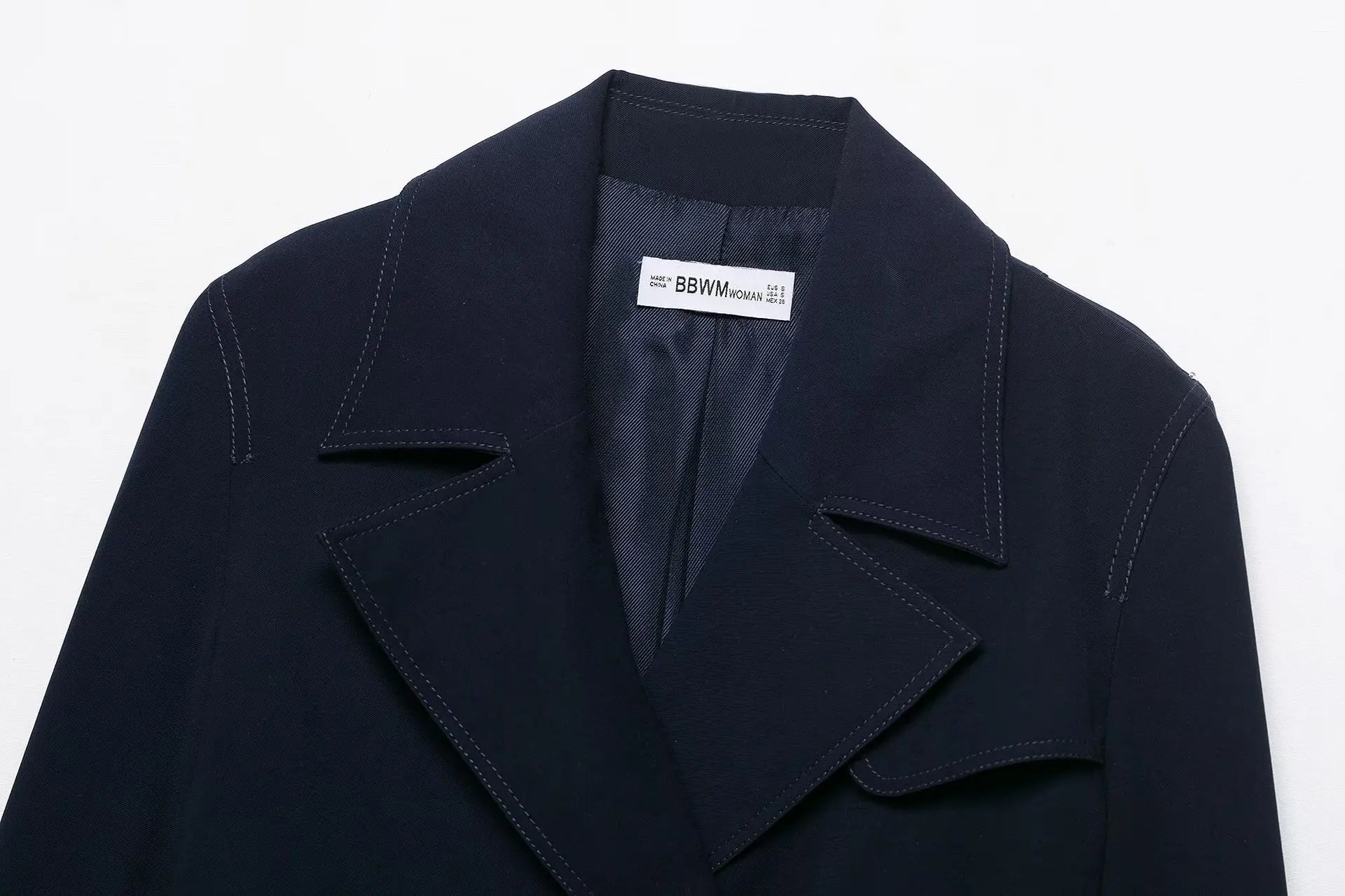 Women's Fashion Coats Solid Turn-Down Collar Long Sleeves Pockets Double-Breasted Female Autumn High Street Jackets