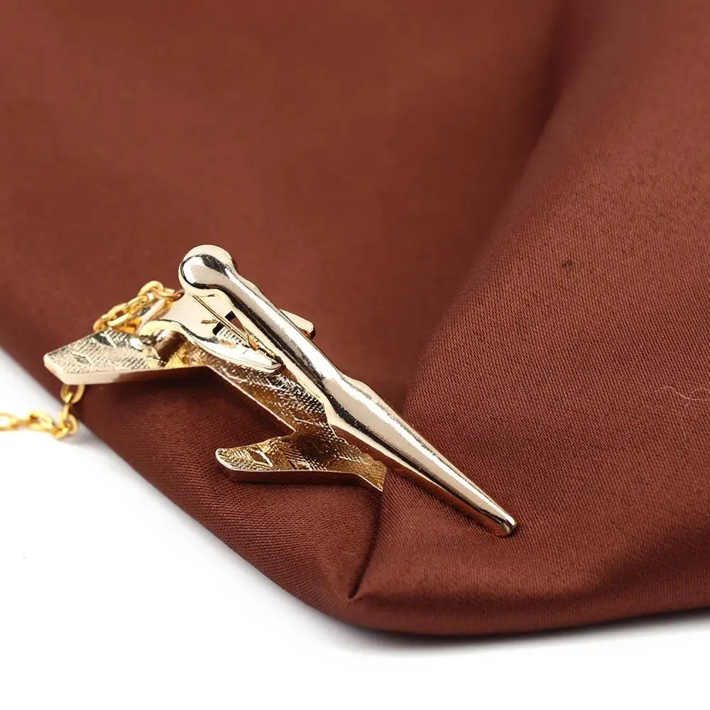 Gentleman Fashion Airplane Shape Accessories Jewelry Wedding Gifts Necktie Clip Shirt Tie Pin Aircraft Clips Men Tie Clip