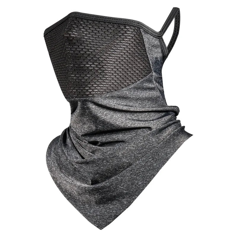 Summer Men Mask Full Face Bicycle Neckerchief Cycling Bandana UV Protection Mask Breathable Ice Silk Outdoor Hanging Ear Scarf