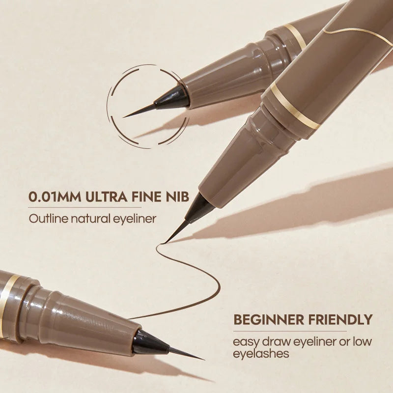 GECOMO Liquid Eyeliner 0.01mm Super Slim Waterproof Quick Dry Long Lasting Color No Smudging Eyeliner Pencil