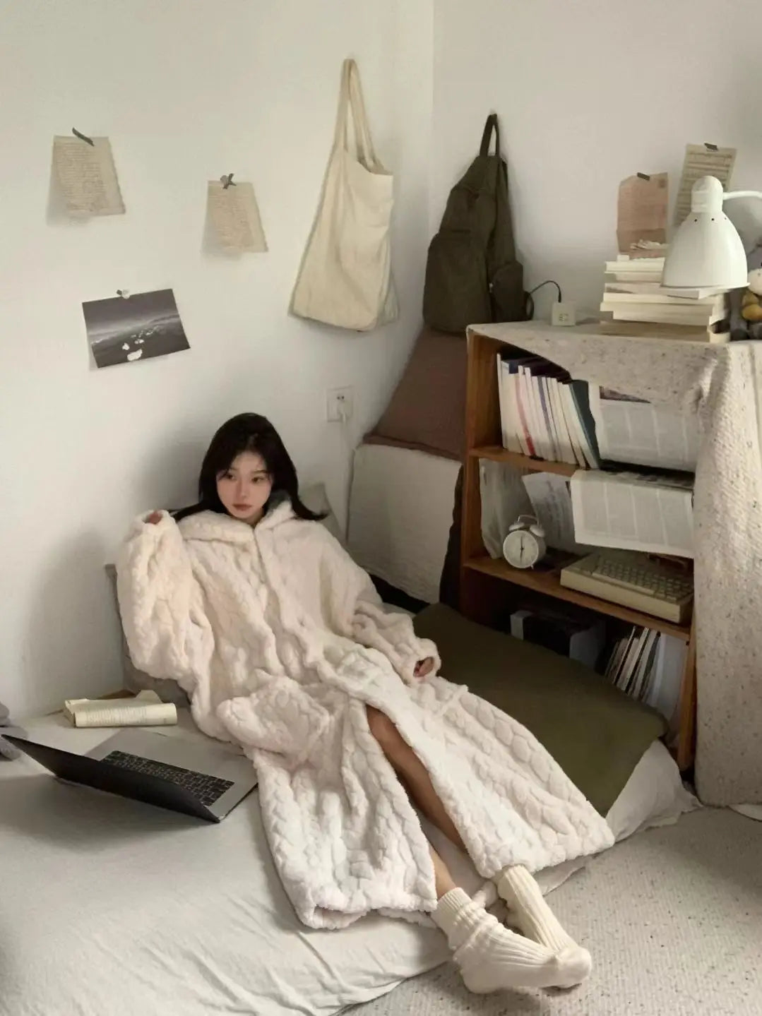 2025 Winter Robe For Women Sweet Elegant Jacquard Fashion Homewear Sleepwear Loungewear Christmas Night Warm Comfy Long Bathrobe