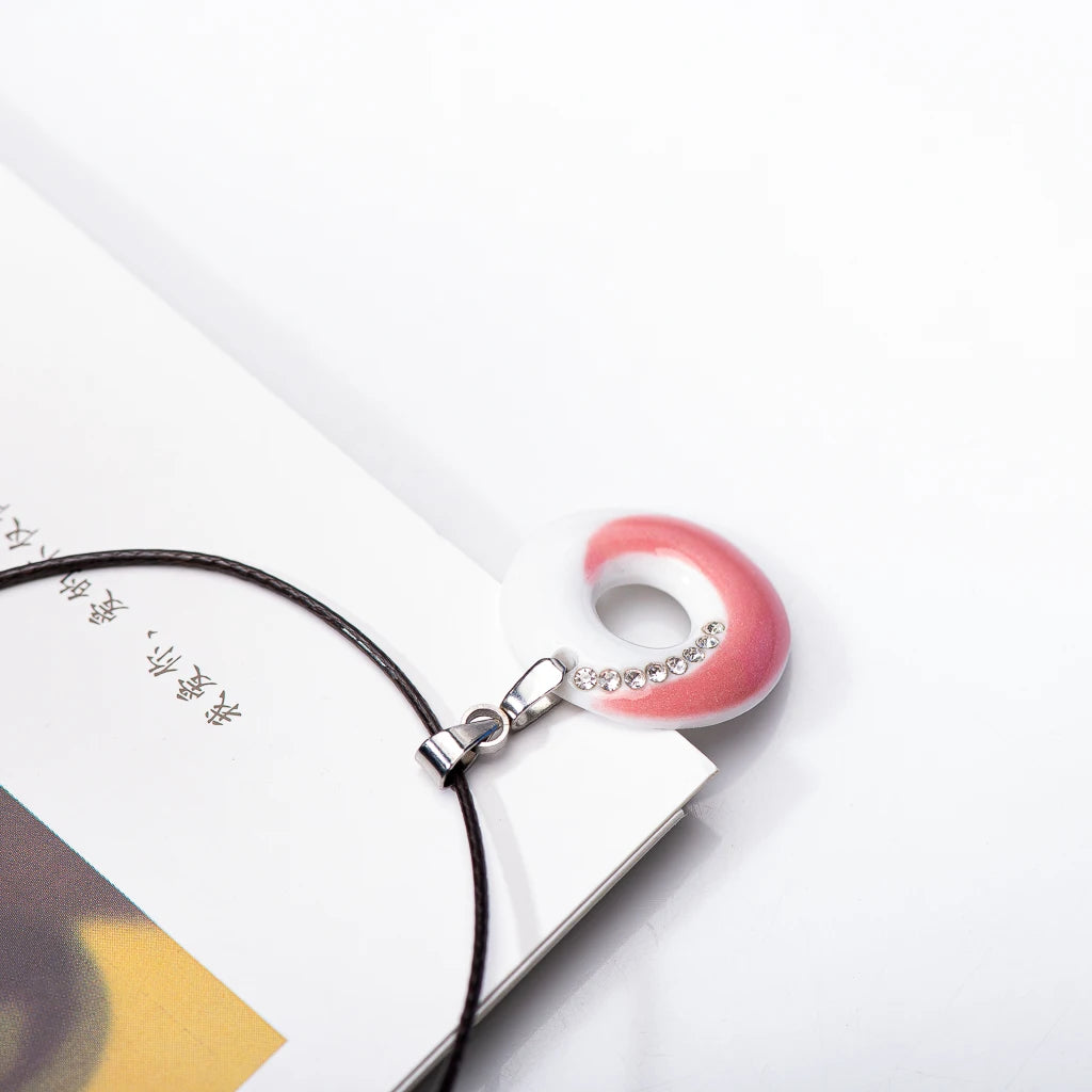 Porcelain Ring and Choker Necklace Jewellery Porcelain Jewelry Pendant Handmade For Women Girl Gift XN709