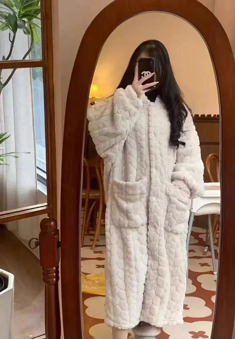 2025 Winter Robe For Women Sweet Elegant Jacquard Fashion Homewear Sleepwear Loungewear Christmas Night Warm Comfy Long Bathrobe