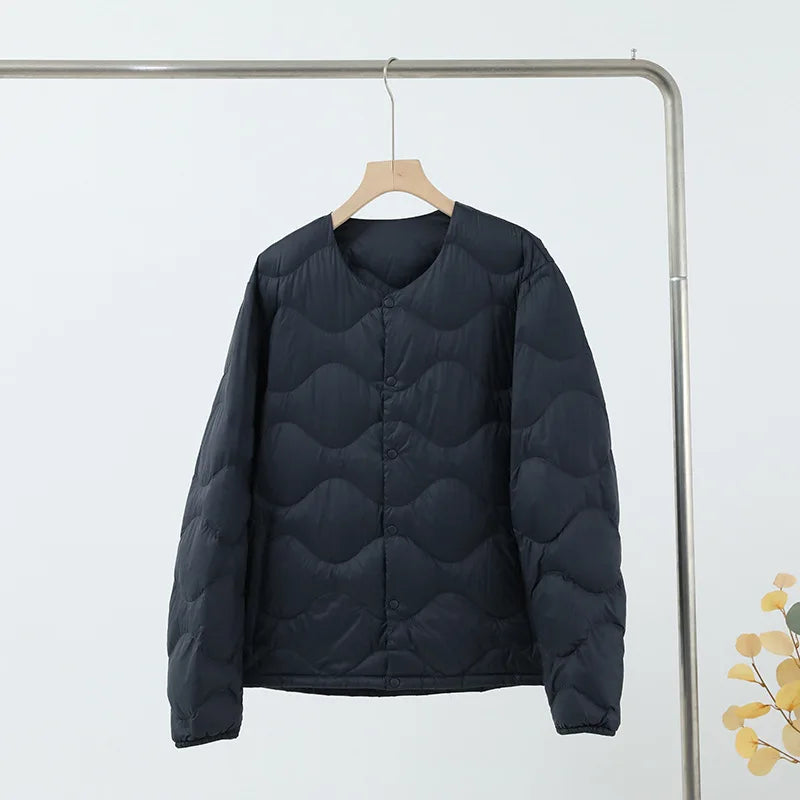 New Coats and Jackets Men's Lightweight Down Vest V-Neck Jacket Very Warm Winter Man Jacket Warm White Duck Down Man Windbreaker