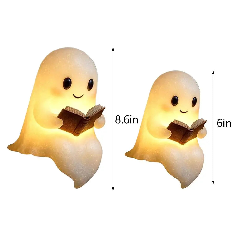 Halloween Cute Ghost Lamp Spooky Night Light LED Reading Lamp Desktop Decoration Atmosphere Light Party Ornament Lamp