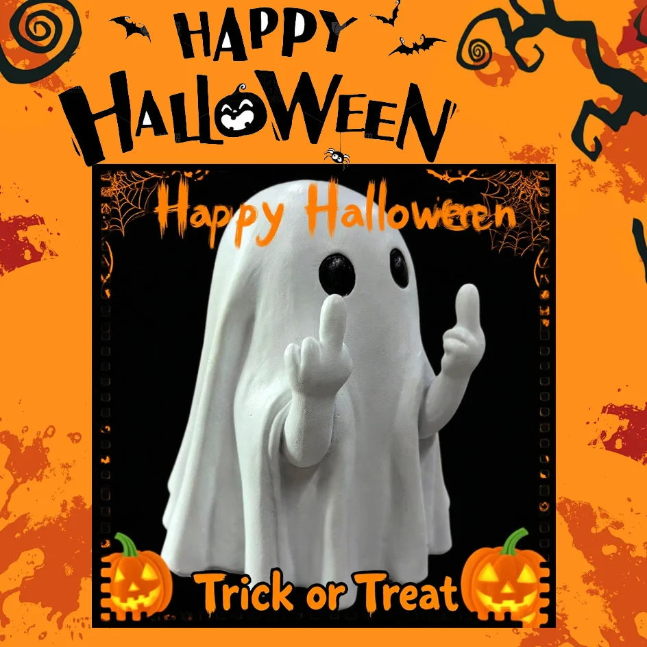 Halloween Ghost Ornament Cute Resin Creative Pen Holder Funny Creative Ghosts Home DIY Decor Cute Tabletop Ornaments Funny Gifts