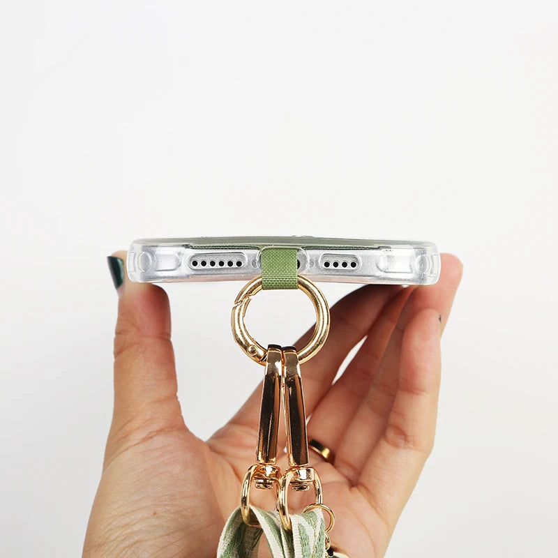 Universal Adjustable Mobile Phone Lanyard for Women Crossbody Single Shoulder Neck Strap Pearl Pendant Hanging Anti Loss Rope