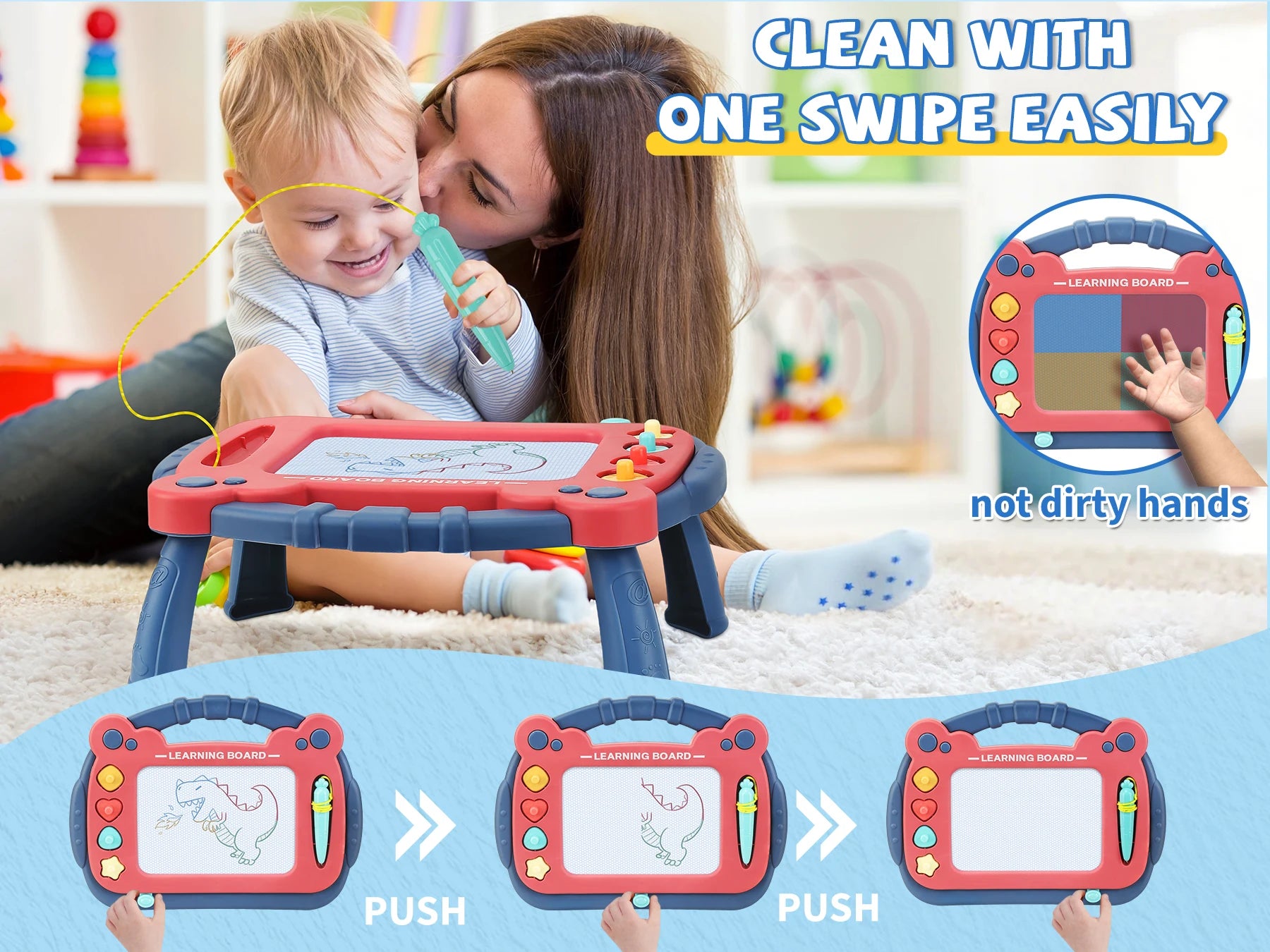 Kid Magnetic drawing board toys toddler graffiti board infant writing board suitable for boys and girls birthday Christmas gifts