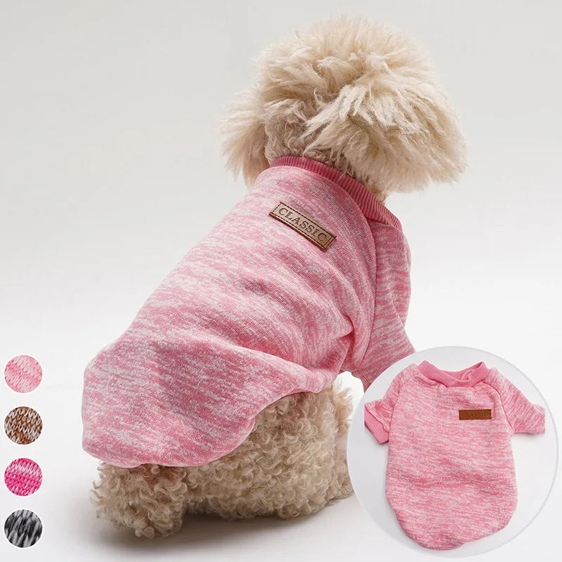 Pet Accessories Winter Dog Clothes for Small Dogs Warm Dogs Coat Pullover Clothing SweatshirtsCasual Dog Cat Clothing Pet Access