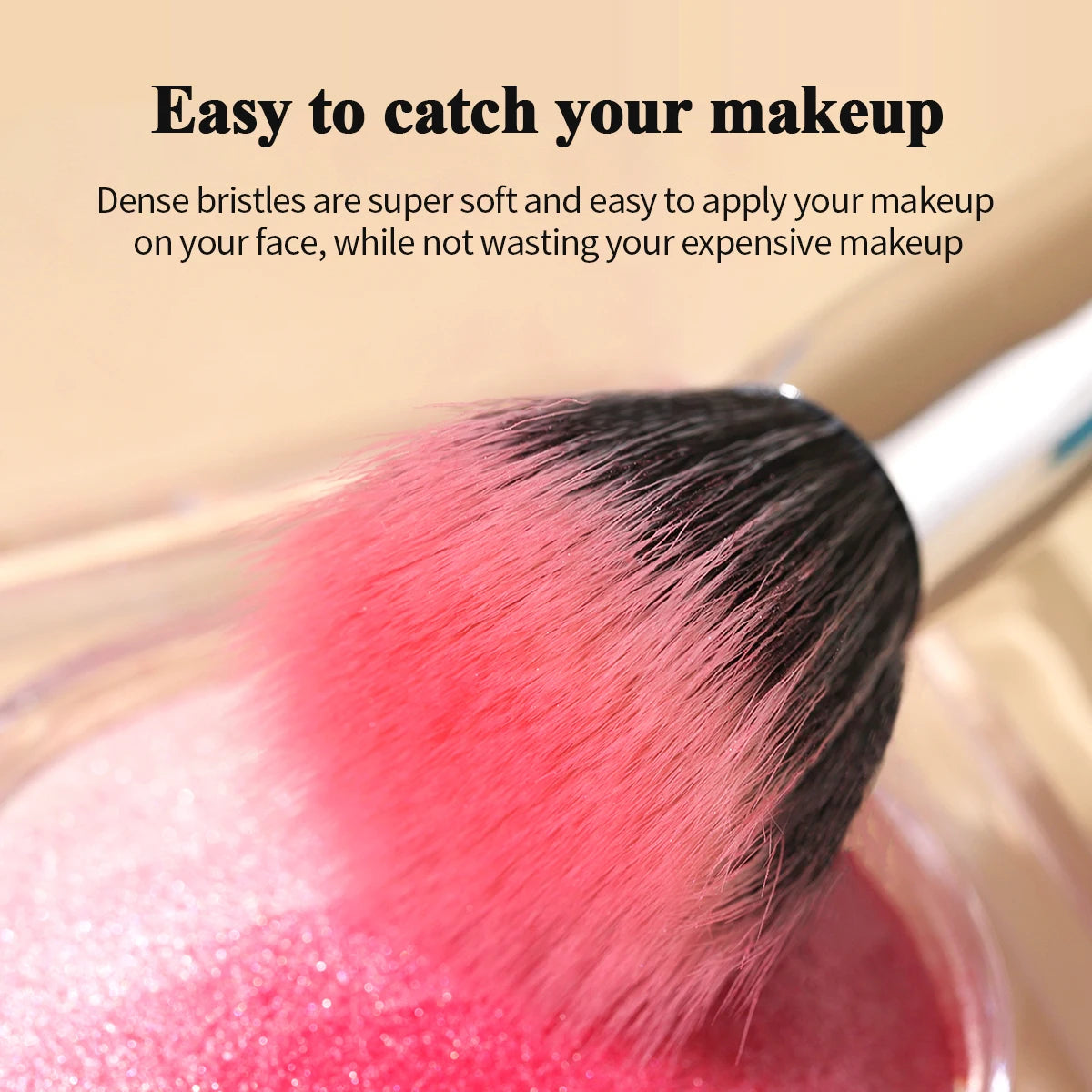 Bethy Beauty Large Angled Makeup Brush Stippling Brush Blush Brush For Contouring Sculpting Highlighting Blending Buffing