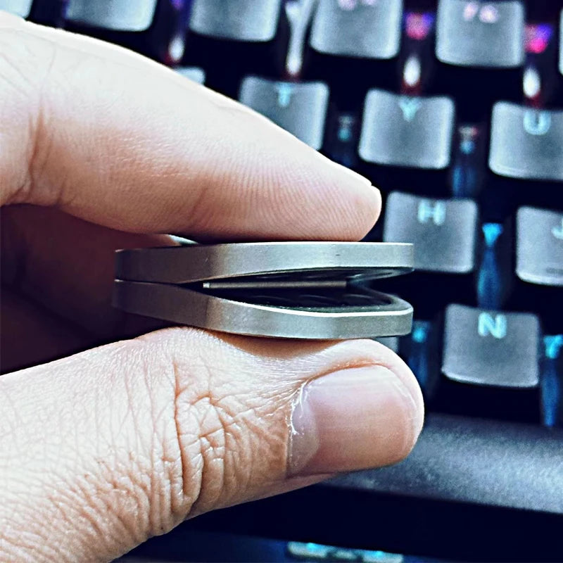 Metal Fidget Haptic Clicker Seesaw Push Card Magnetic Slider Decompression Toy EDC Gadgets For Adults Relaxation Antistress