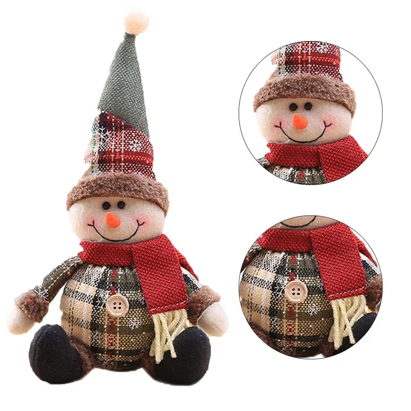 2025 Christmas Dolls Tree Decor Merry Chirstmas Snowman Doll Ornament Reindeer NewYear Home Decoration Gift Table Xmas Ornaments