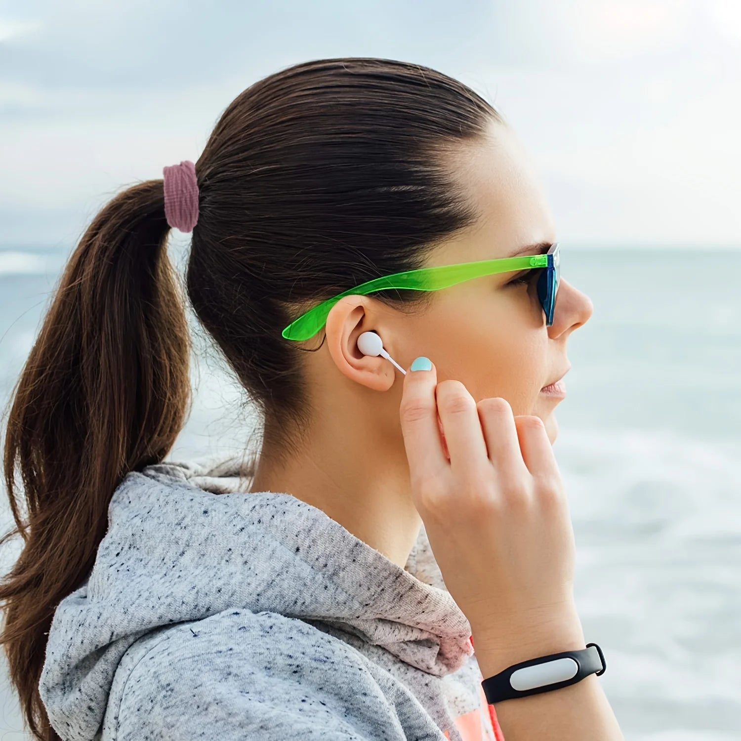 New 50PCS/Set Women Girls Candy Colors Nylon Basic Scrunchie Hair Tie Ponytail Hold Hair Rubber Bands Fashion Hair Accessories