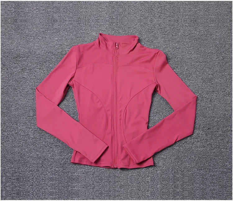 Women Sport Jacket Long Sleeve Shirt Workout Coat Gym Training Clothing Yoga Sportswear