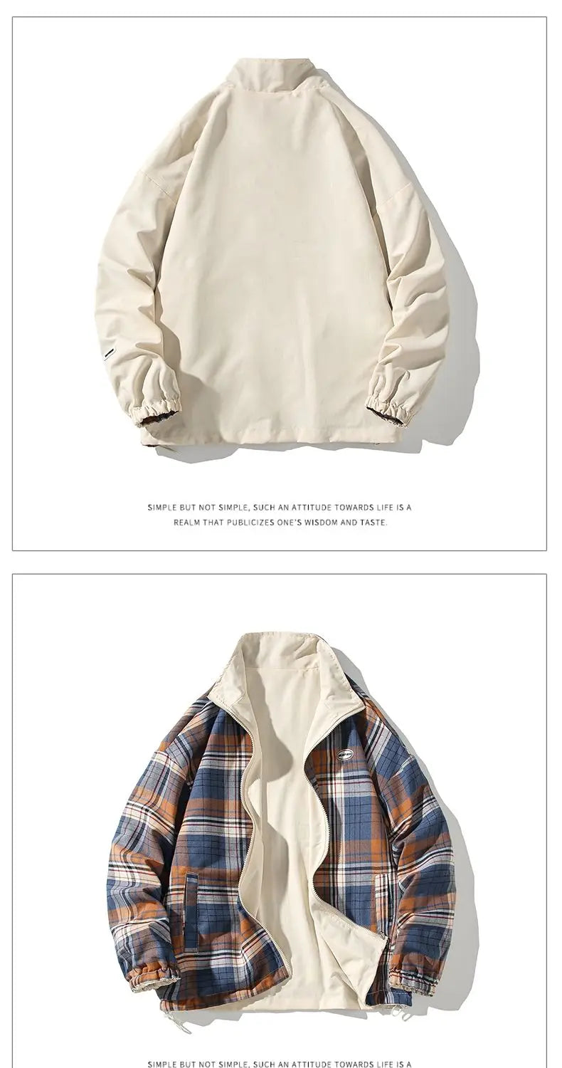 Bomber Jackets Women American Retro Chic High Street Casual Coats Reversible Turn-down Collar Fashion Newly Autumn Simple Loose