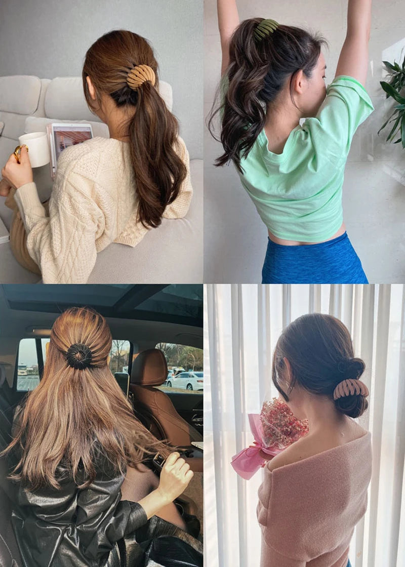 Women Bun Hair Claw Velvet Bird Nest Expanding Hair Accessories Horsetail Buckle Hair Clips Female Ponytail New Headwear Hairpin