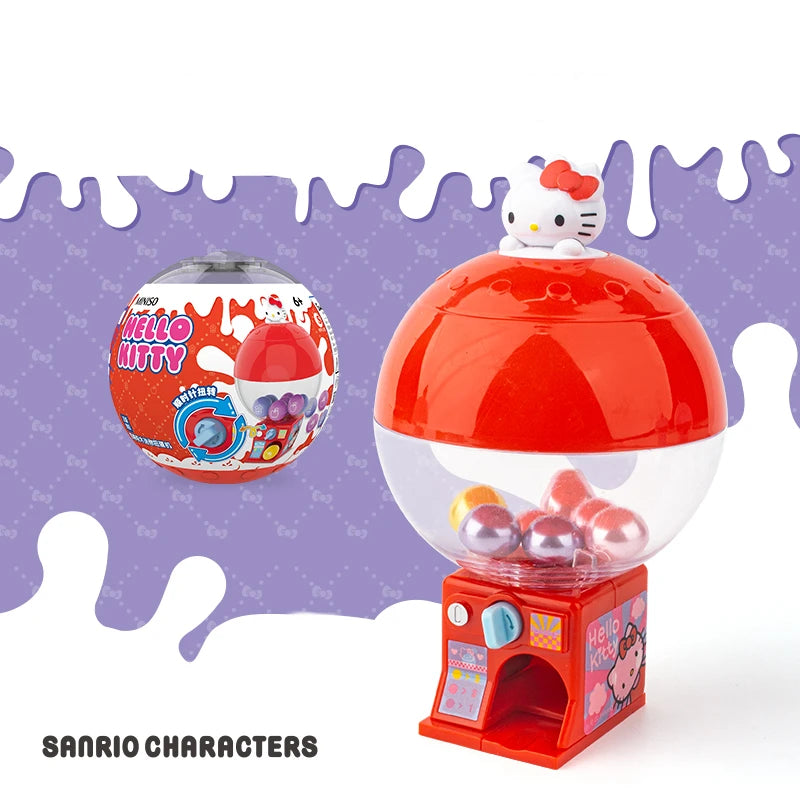 New Sanrio Hello Kittys Kuromi Cinnamoroll Children Toys Cute MINI Egg Twisting Machine Cartoon Creative Kids Toys for Girl Gift