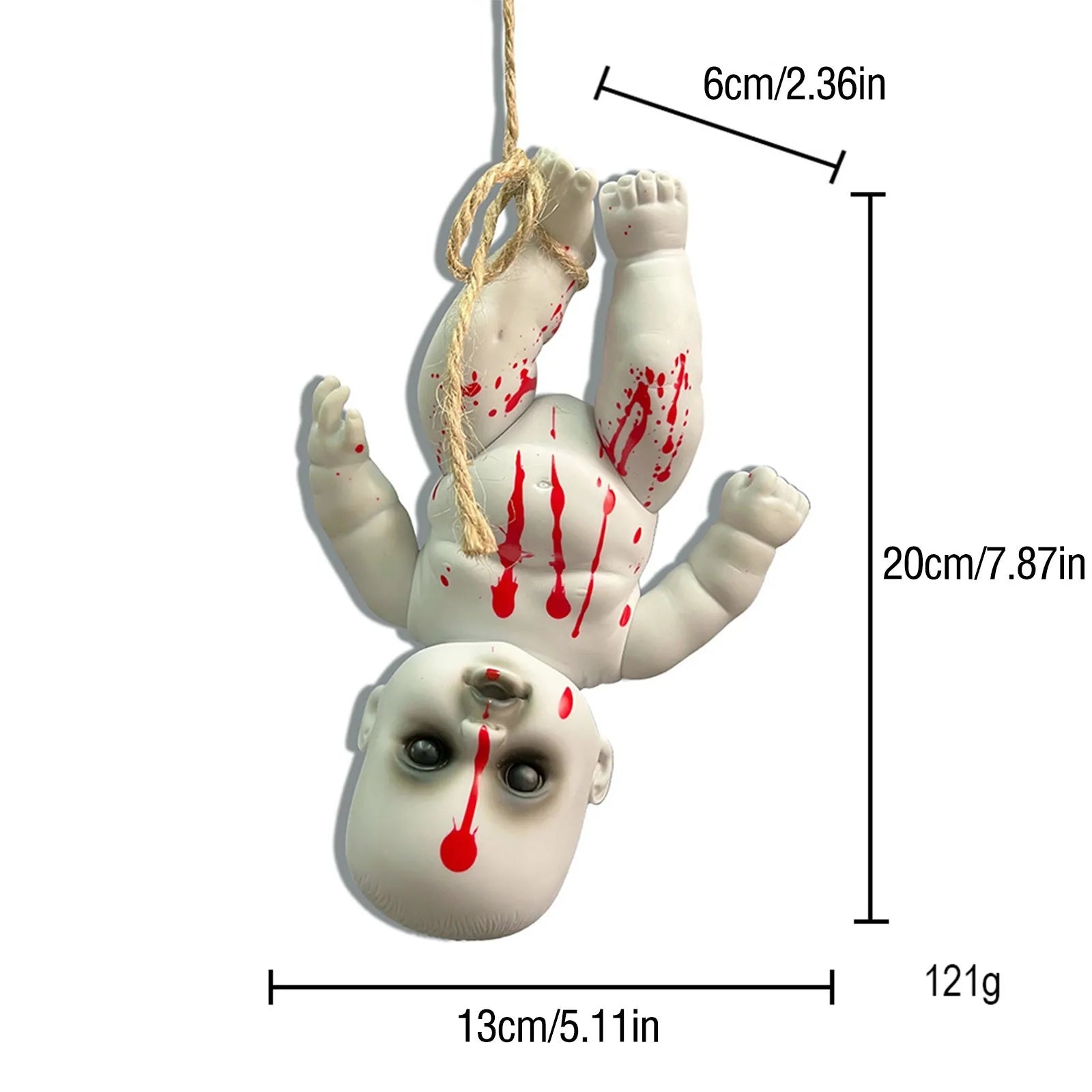 Halloween Scary Blood Doll Horror Ghost Zombie Baby Ghost Day Infant Decor Haunted House Props Children Gifts Party Decor