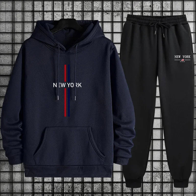 Mens Tracksuit Casual Printing Sweatshirts Outdoors Sports Jogging Mens Clothing Single Piece Hoodies Pants Hot Sales Streetwear