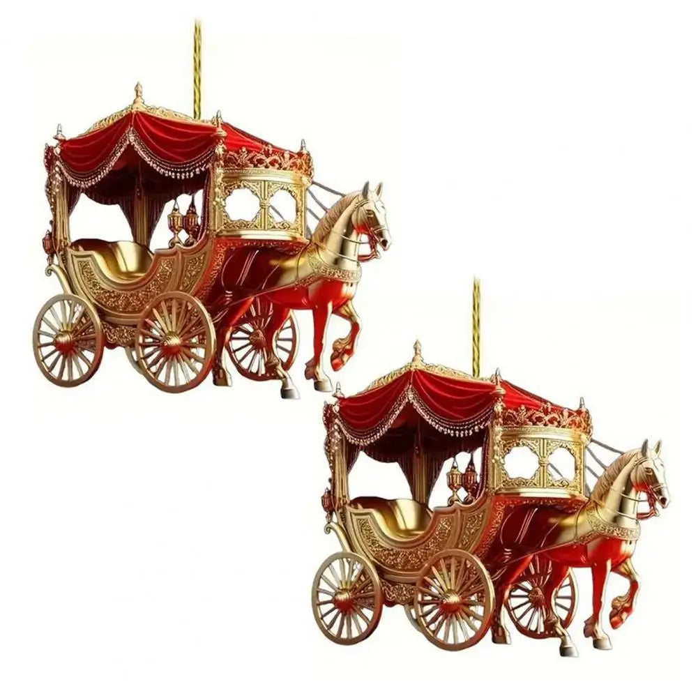 Festive Home Decor Durable Christmas Decoration Festive Christmas Sleigh Carriage Ornaments for Winter Home Decor Traditional