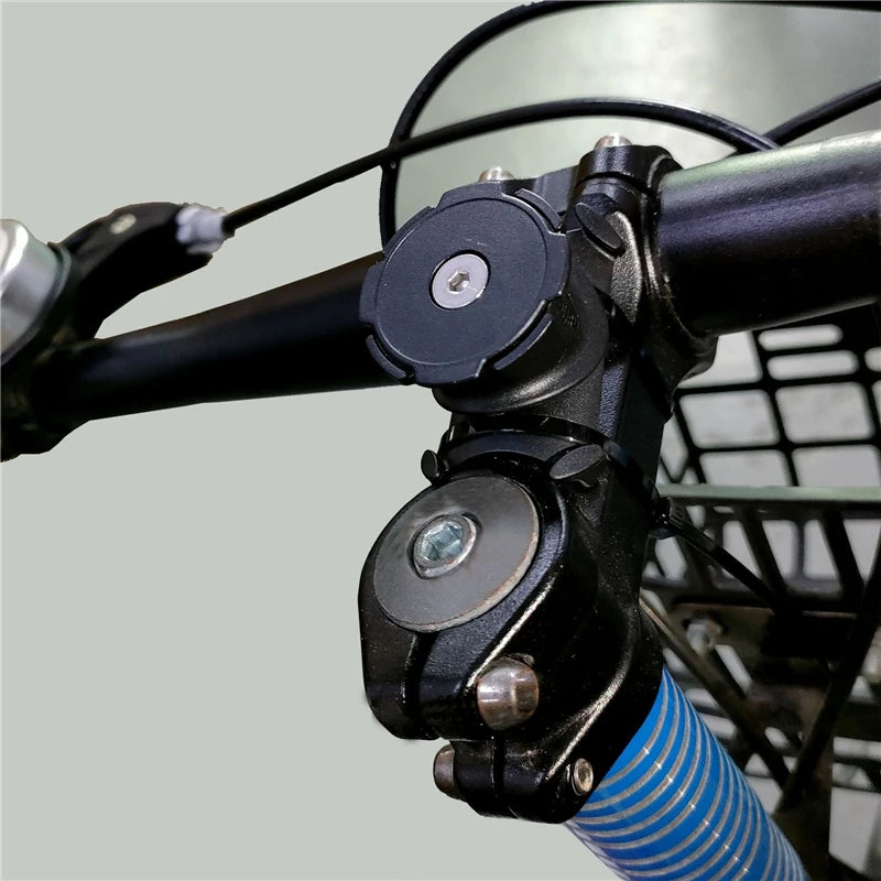 Motorcycle Phone Holder - Shockproof Bike Mount with Adjustable Head for Scooter, MTB, Handlebar/Stem, Easy One-Hand Operation