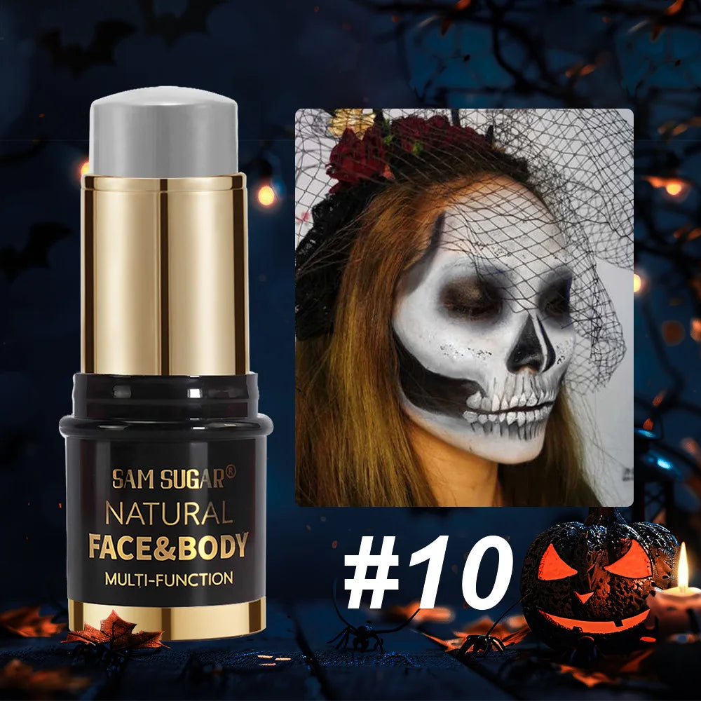 Halloween Body Face Paint Eyeshadow Stick Cosplay Makeup Cosmetics Fake Blood Waterproof Luminous White Halloween Face Painting