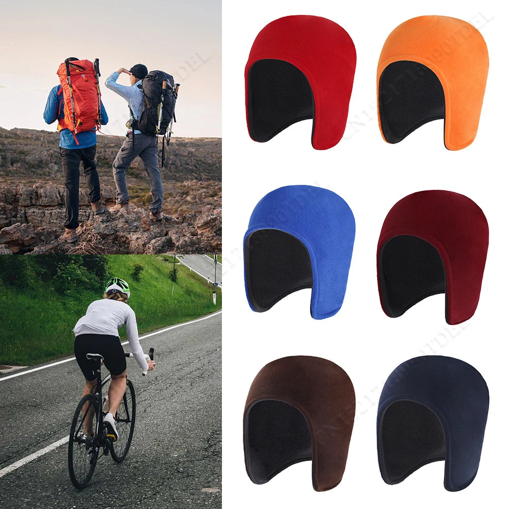 Winter Outdoor Cycling Hat Polar Fleece Windproof Ear Protection Earmuffs Sports Headgear Warm Caps Hiking Riding Caps