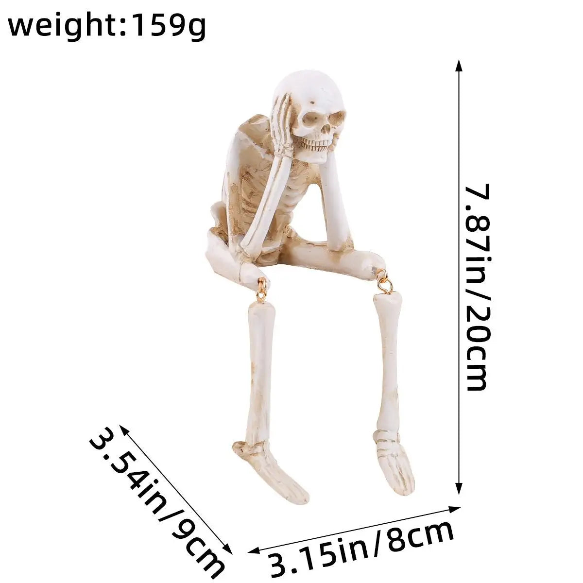 Halloween Statues See Speak Hear No Evil Skeleton Figurine Realistic Skull Decorations Skull Statues Halloween Gothic Home Decor