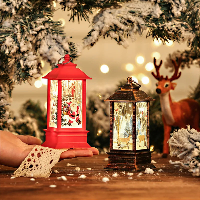 Christmas theme,night light,Christmas wind lamp,candelabra lamp,old man snowman decorations,table decorations,Christmas