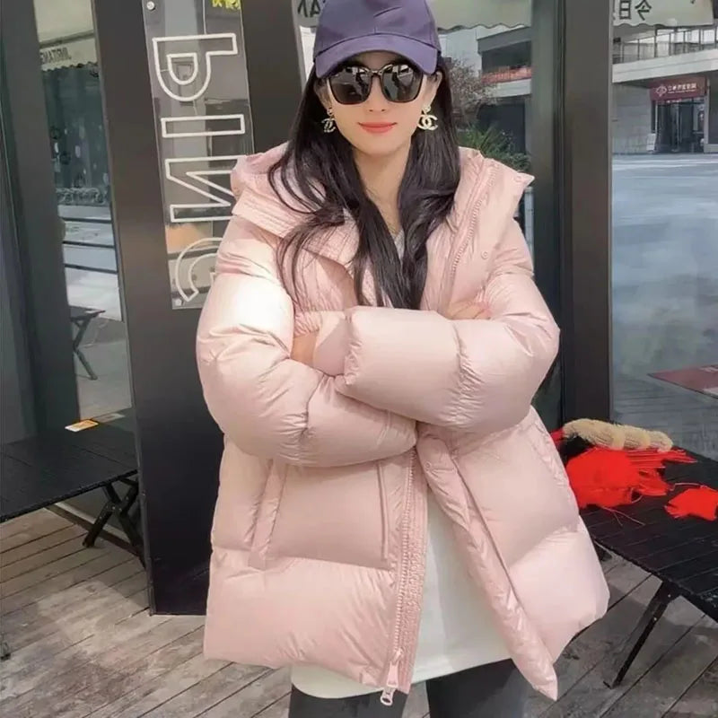 Women's Jacket 2025 New Winter Parkas Female Down Cotton Overcoat Hooded Casual Thick Warm Padded Short Coat Ladies Outwear Tops