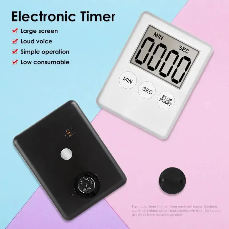 Kitchen Gadget, Electronic LCD Digital Screen Cooking Timer, Count Up Countdown Clock, Alarm Sleep Stopwatch Clocks