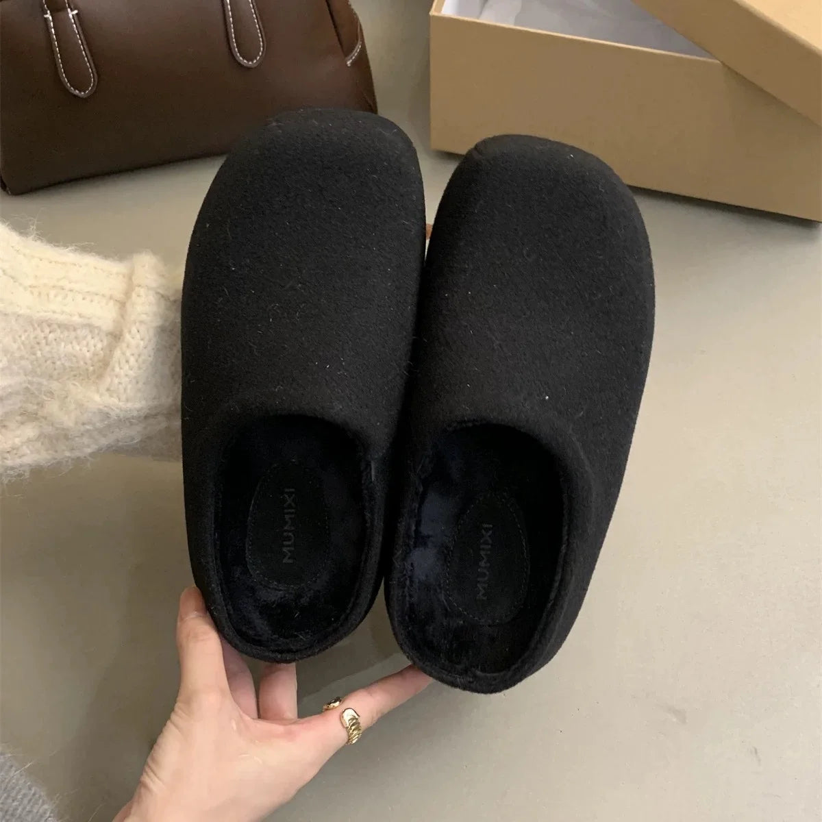 Shoes Woman 2025 House Slippers Platform Pantofle Cover Toe Winter Footwear New Slides Female Shoes Womens Slippers Outdoor Plat