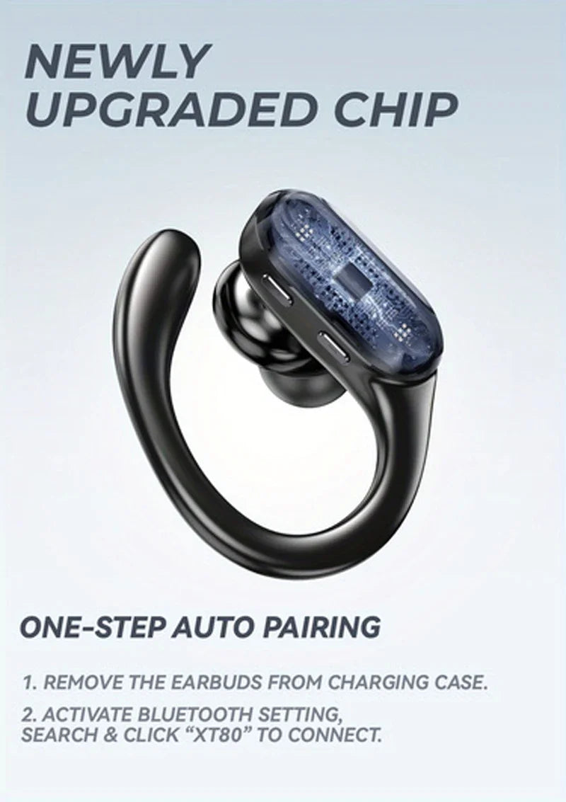 Lenovo XT80 Wireless Headphones Bluetooth 5.3 Earphones True with Mic Button Control Noise Reduction Earhooks Waterproof Headset